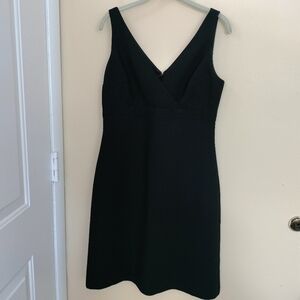 Liz Claiborne Black Fit Flare midi Sleeveless Dress 8 Formal Cocktail Wedding